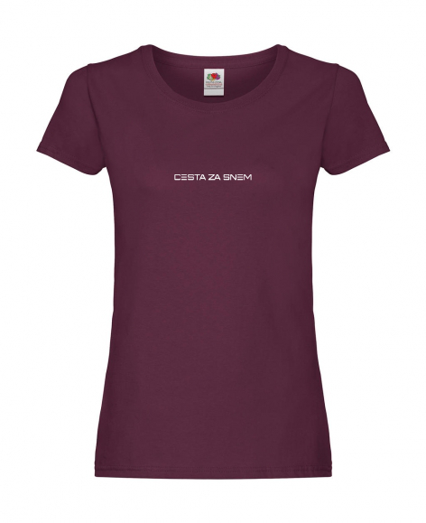 Vínové dámské tričko nápis CZS
