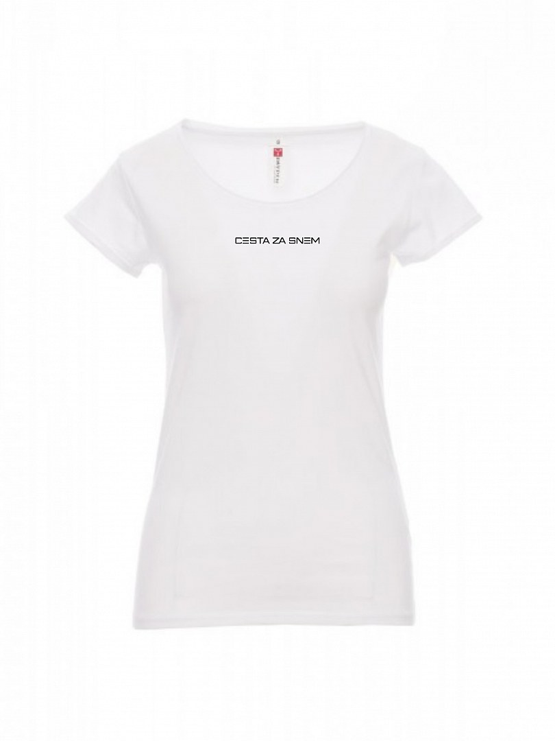 Bílé dámské tričko nápis CZS