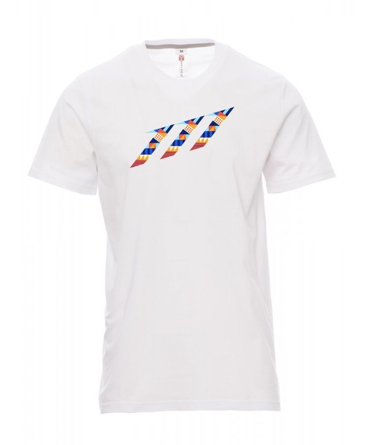Bílé pánské tričko 111 geometrie